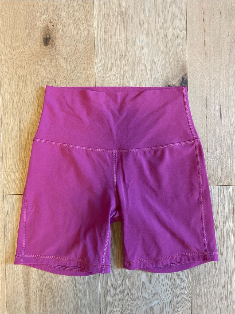 Lululemon High-Waist Align 6” Shorts in Fuschia